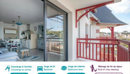 50m plage, appartement vue mer pour 3 - Foto 3