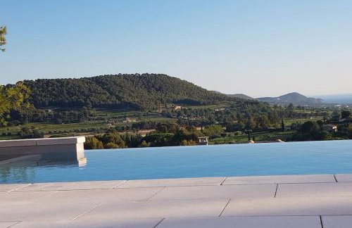 VillaCadière Vue Mer et Vignes Piscine à débordement - Foto 16