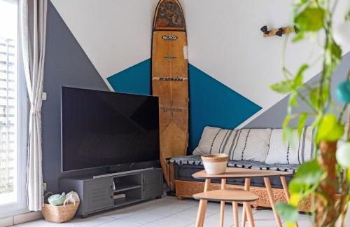 Le Surf : Triplex (T4) parking, rooftop et clim - Foto 10