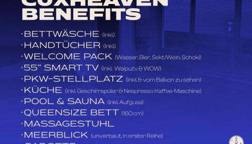 CuxHeaven - modernes Studio-Apartment direkt am Meer mit Pool, Sauna und Massage - Foto 4, Other