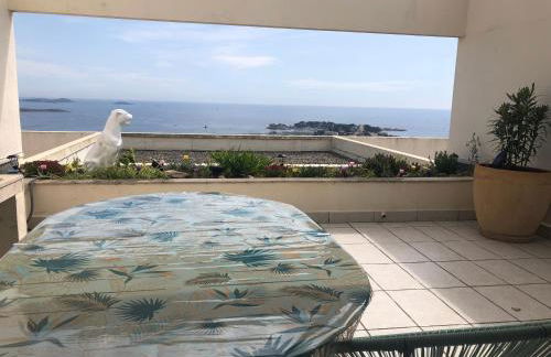 VUE EPOUSTOUFLANTE SUR BANDOL & LA MER 2 pièces, piscine tout confort 4 étoiles, très calme, terrasse spacieuse sans vis à vis, parking privé résidence standing - Foto 16