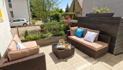 Parterre Lounge mit Terrasse -Nähe Karlsruhe & KIT - ohne Treppen -barrierefreie Dusche - Foto 3