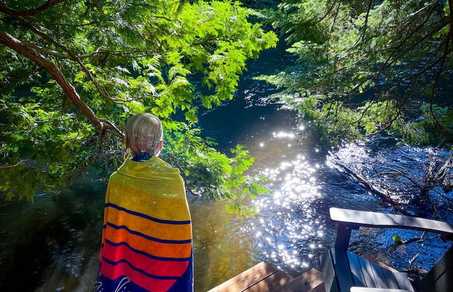 Firefly Lodge! Boardman River! Hot Tub! Woodstove! - Foto 7