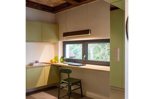 Nowoczesny dom nad jeziorem Zarybinek-Mazury Rybno, z własnym dostępem do linii brzegowej oraz łódką - Foto 42