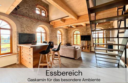 HexenburgbeiDresden 3 Zimmer Architektengaleriewohnung mit eigener Sauna, 2 Kaminen - Nähe Sächsische Schweiz Dresden - Foto 13