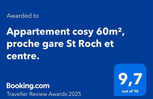 Appartement cosy 60m², proche gare St Roch et centre. - Foto 16