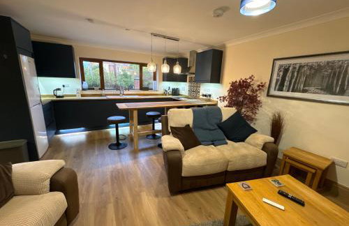New city flat, 3 x double bed en-suite bedrooms, private kitchen & lounge, free private parking & own workspaces - Foto 1