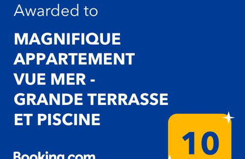 MAGNIFIQUE APPARTEMENT VUE MER - GRANDE TERRASSE ET PISCINE - Foto 39