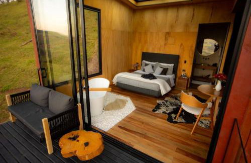 Cabana Tekoá - Teto de vidro e telão de cinema - Foto 3