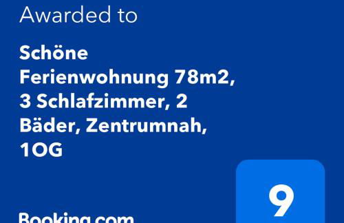 Schöne Ferienwohnung 78m2, 3 Schlafzimmer, 2 Bäder, Zentrumnah, 1OG - Foto 3