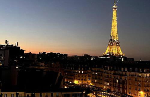 Tour Eiffel - Studio vue imprenable au-dessus des toits, balcon - Foto 55
