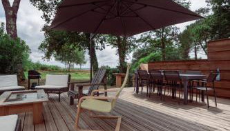 Villa Front de Lac à Lacanau avec Tennis Privatif et Vue Panoramique - Foto 3, Garden view