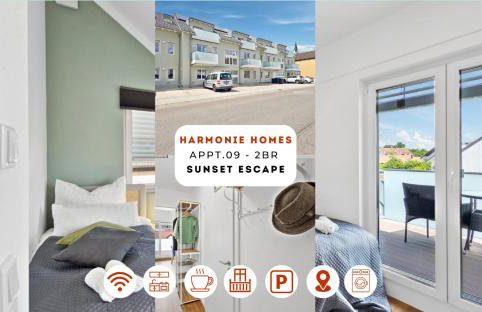 Harmonie Homes - Built in 2025 - High-Quality Beds & Linen - Full Kitchen - Fiber WiFi - 4K Smart TV - 2 Balconies - Elevator - Free Private Parking - Near Augsburg - 20 Min via Autobahn to Munich-West - Foto 14