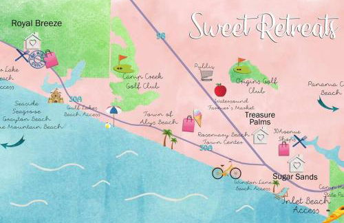 Treasure Palms - Golf Cart- Bikes - Arcade- Peloton- Near Rosemary - Community Pool - Foto 28