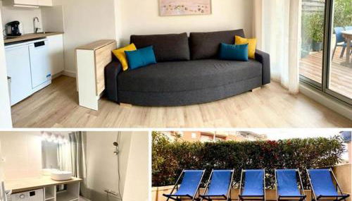 Grande terrasse Cœur Port Fréjus 5 pers - Foto 2