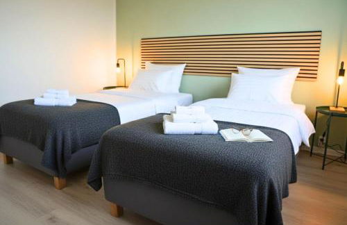 Gemütliches 3-Raum Apartment mit Boxspringbetten, vollausgestattet Küche, Balkon, WLAN, 40 Zoll HD-TV, Parkplätze - Foto 11