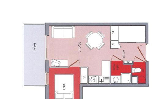 Appartement cosy, 5 personnes, 1 chambre, 1 coin montagne - ECRINI06 - Foto 9