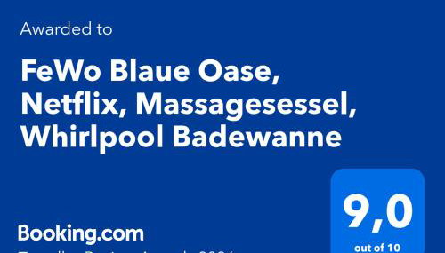 FeWo Blaue Oase, Netflix, Massagesessel, Whirlpool Badewanne - Foto 2