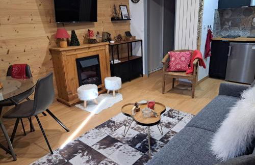 STUDIO 2 ALPES STYLE CHALET au PIED DE TELESIEGE DU DIABLE - Foto 19