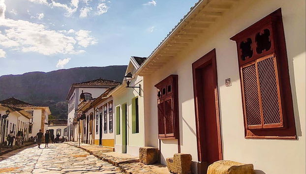 Coloridas fachadas de Tiradentes
