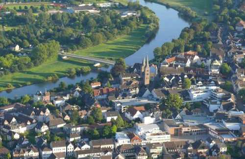 Ferienwohnung MW 1b 82m2 Höxter Weserbergland Weser inkl 2 Terrassen Wäsche und Endreinigung Self CheckIn - Foto 34