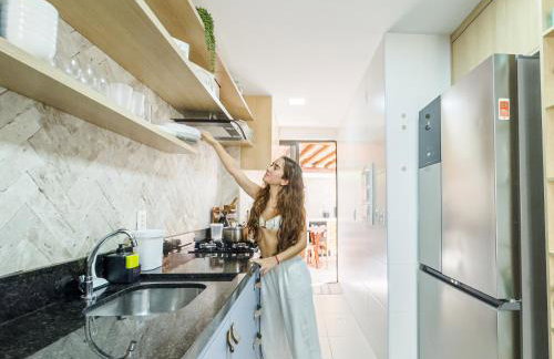 Casa Turquesa Pé na areia Piscina infinita Pet friendly Condomínio fechado - Foto 44