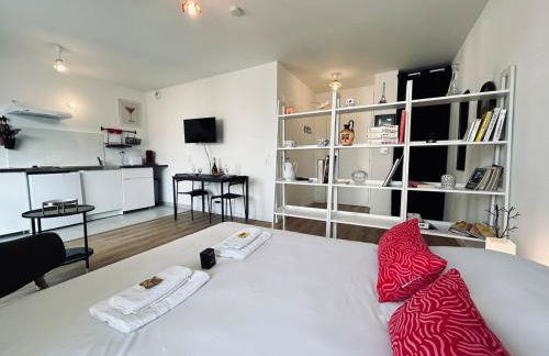 Bleuets studio cosy neuf terrasse proche centre - Foto 6