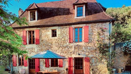 Maison Les Volets Rouges, piscine privée et vue panoramique, côté Sarlat - Foto 4