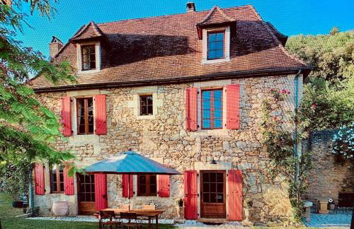 Maison Les Volets Rouges, piscine privée et vue panoramique, côté Sarlat - Foto 4