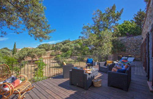 Villa bodri, maison en pierre avec vue mer et piscine chauffée - Foto 19