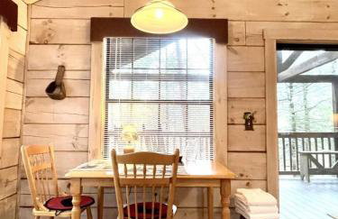 Perfectly private! Hot tub, king sized bed, grill, washer/dryer, and motorcycle friendly! Studio Cabin by RedAwning - Foto 14