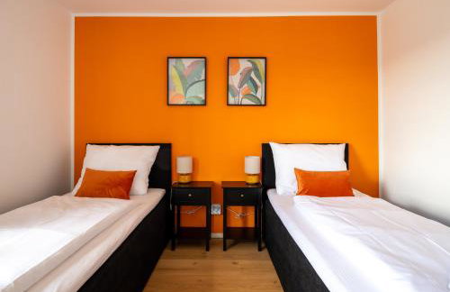 C4S -COME4STAY -InnHarmony- Stilvoll eingerichtetes Apartment für bis zu 8 Personen - Hochwertige Betten I voll ausgestattete Küche I Balkon I Badezimmer I WLAN I Smart TV - Foto 9