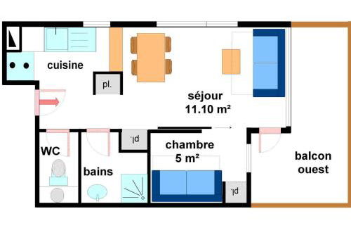 Appartement cosy 4 pers avec balcon et WIFI au pied des pistes - FR-1-508-123 - Foto 5