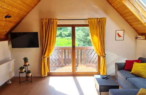 birds-nest Ferienwohnung Balkon Kaminofen - Foto 2