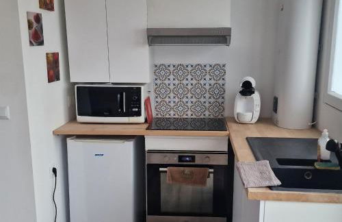 Studio Renard quartier marais, terrasse en rez de jardin, matelas confort - Foto 6