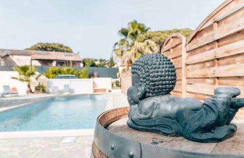 T3 de 35m2 - Bord de mer - plage de la Nartelle- Sainte maxime - piscine partagée -Parking - BBQ - 2 Chambres 2 Salle de bains - Foto 23