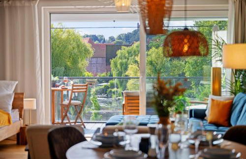 MAISUITES Eisvogel - Zentrale Luxuswohnung mit direktem Seeblick I Bis 4 Personen I Premiumküche I Boxspringbett I Kaffeevollautomat I Parkplatz I Barrierearm & Aufzug - Foto 8