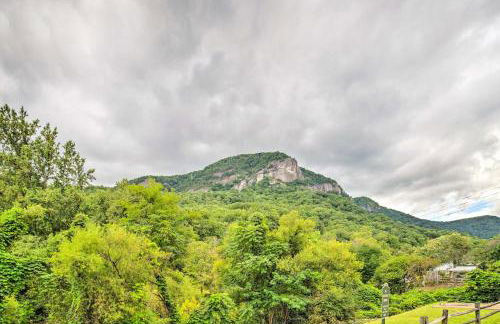 Deck with Fireplace Pet-Friendly Lake Lure Retreat - Foto 42