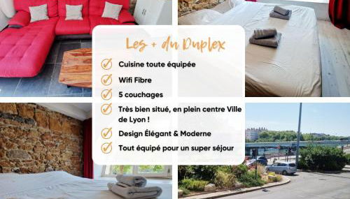 Grand duplex 5 pers au cœur de Lyon Opéra & métro - Foto 3