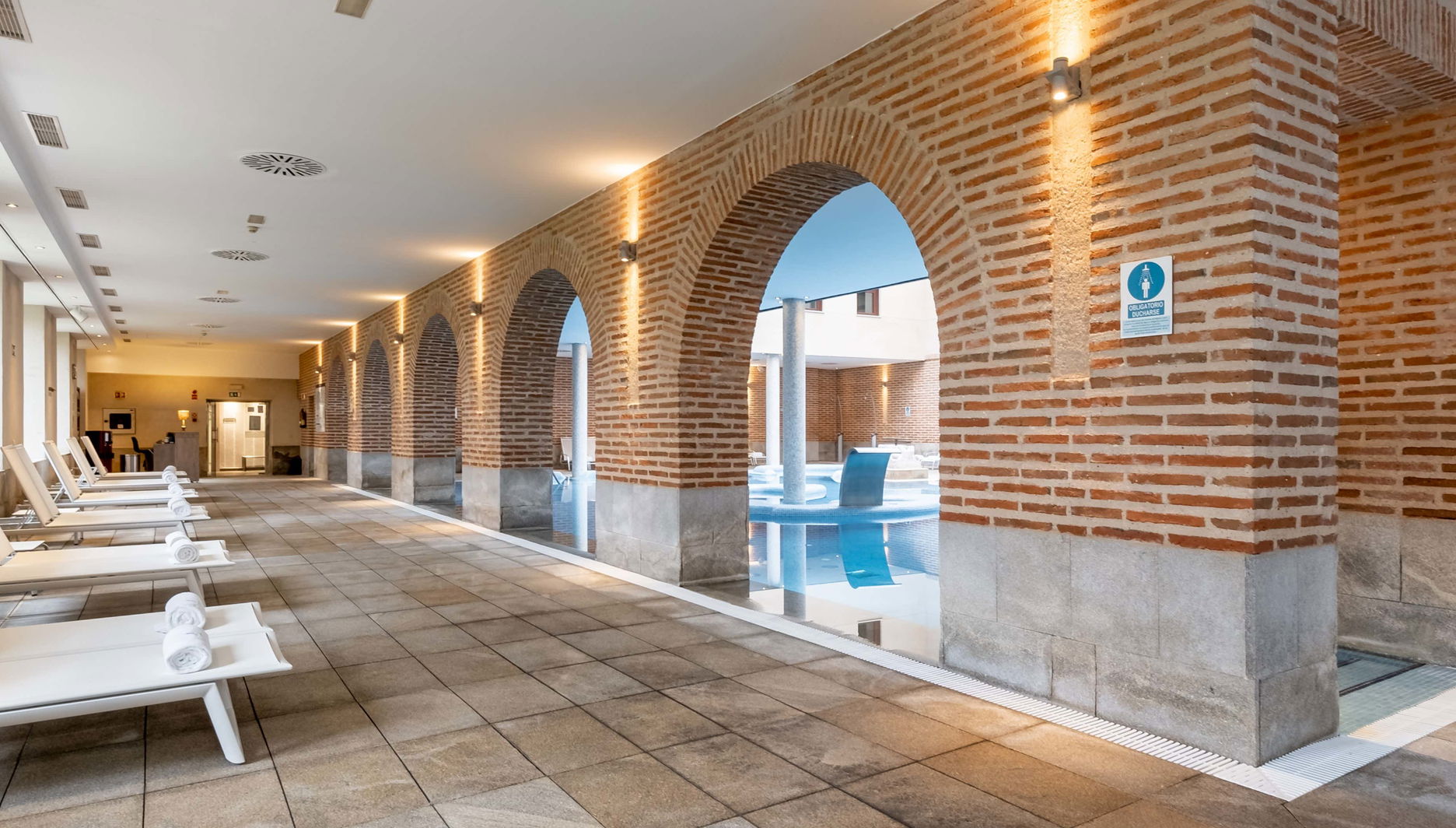 Ingresso do balneário Castilla Termal Olmedo