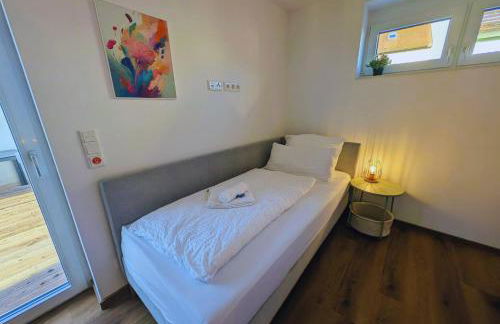 Frankenherz-Apartments - Premium Wohnung mit Terrasse & zwei Schlafzimmern, nahe Playmobil-Funpark, Self-Check-In - Foto 17