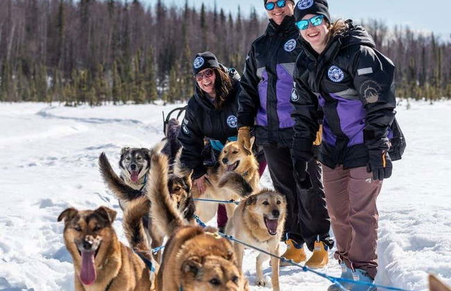 Paseo en trineo de perros husky en invierno - Foto 7