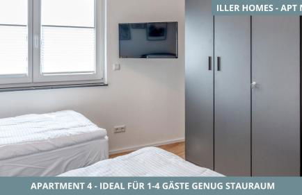Iller Homes - 5 x Moderne Fewos je 1bis2 oder 1bis4 Pers mit Küche u Balkon - Parkplätze vorhanden - Foto 45