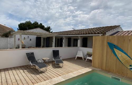 Mas des Oliviers, maison avec piscine privative et chauffée, 3 animaux acceptés LOCAMARGUE - Foto 13