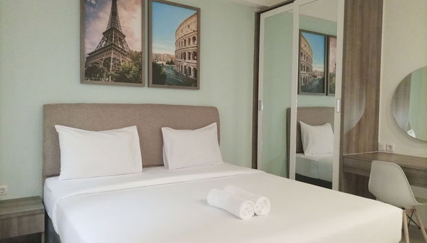 Relaxing Studio At 5Th Floor Altuz Seturan Yogyakarta Apartment - Foto 4, Habitación