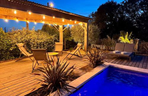 Charmante Villa, 10pers, clim,piscine,grand jardin - Foto 22