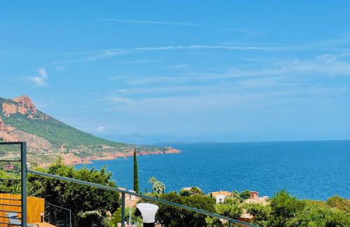 Superbe vue mer et Estérel, Villa Neuve pour 8-10 Personnes, Clim, Piscine - Foto 16