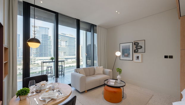 Cozy Studio w Burj View Balcony Business Bay - Foto 5, Habitación