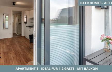 Iller Homes - 5 x Moderne Fewos je 1bis2 oder 1bis4 Pers mit Küche u Balkon - Parkplätze vorhanden - Foto 33