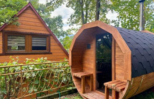 Drewniany zakątek - domek z sauną i balią - Foto 42